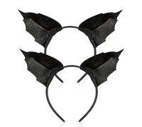 NAUZE 2 pezzi Mercoledì Orecchio di gatto Halloween Horror Movie Costume Props Orecchie di Animale Regolabile Fascia per Capelli per Adulti Party Cosplay Accessori