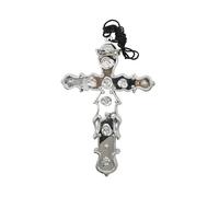 NAUZE Collana con ciondolo a forma di croce, collana con croce originale, per Halloween, cosplay, feste in costume, accessorio per costume da suora, accessorio per costume da donna adulta, 10.7 x