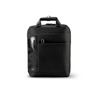 NAVA DESIGN - Zaino Squadrato con Tasca Frontale Chiusa e Zip Colorata a Contrasto, Colore Nero/Grigio - Dimensioni 37 x 36 x 12 cm