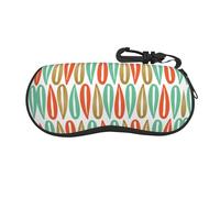 Navaho Style Custodia per occhiali da sole portatile, con cerniera, custodia protettiva per uomini, donne o bambini, Stile moderno di metà secolo., Taglia unica
