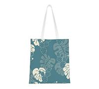 Navaho Stylewomens riutilizzabile pieghevole casual elegante borsa a tracolla shopping shopping borsa tote bag per spiaggia viaggi lavoro scuola, Foglie carine di lusso., Taglia unica