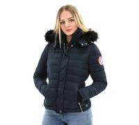 Navahoo, caldo piumino invernale da donna, giacca corta foderata, parka, cappotto imbottito, B301 Blu XL