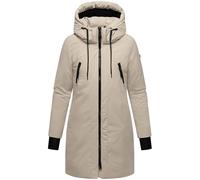 Navahoo Cappotto invernale da donna alla moda, caldo parka con cappuccio (rimovibile) e spalline zaini, interno invernale delicato 14 S-6XL, Tortora chiaro, L