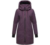 Navahoo Cappotto invernale da donna alla moda, parka caldo con (cappuccio rimovibile) e spallacci interni, Winterzart 14 S-6XL, Prugna polvere, S