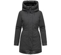 Navahoo Cappotto invernale da donna caldo parka con patta di copertura magnetica e cappuccio regolabile Principessa invernale 14 S-3XL, grigio, L