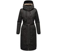 Navahoo Cappotto invernale da donna caldo parka lungo con colletto alto e morbido cappuccio Hokulanii XS-XXL, Nero , XS