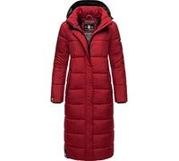 Navahoo Cappotto invernale da donna, caldo, trapuntato, con cappuccio rimovibile, Isalie, XS-XXL, rosso scuro, XXL