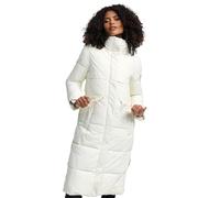 Navahoo Cappotto invernale da donna in materiale riciclato, caldo trapuntato con cordino in vita, motivo: follia 14 S-3XL, bianco sporco, L
