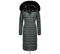 Navahoo Cappotto invernale da donna, caldo, trapuntato, lungo, con cappuccio, Umay, XS-XXL, Blu (Stormy Blue), L
