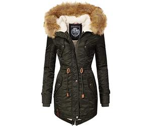 Navahoo - Cappotto invernale da donna “La Viva”, taglia selezionabile | Lunghezza: lunghezza coscia | grado di calore 3 su 3 - imbottitura calda | impermeabile e antivento | grande cappuccio