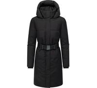 Navahoo - Cappotto invernale da donna, parka caldo con cintura e cappuccio imbottito Gipfelspass XIV, taglie XS-5XL, Nero , M