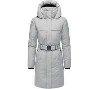 Navahoo - Cappotto invernale da donna, parka caldo con cintura e cappuccio imbottito Gipfelspass XIV, taglie XS-5XL, grigio., XS
