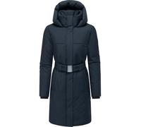 Navahoo - Cappotto invernale da donna, parka caldo con cintura e cappuccio imbottito Gipfelspass XIV, taglie XS-5XL, blu navy, M