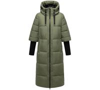 Navahoo - Cappotto invernale lungo da donna con cappuccio e maniche a costine, Ciao Miau XIV, XS-3XL, L