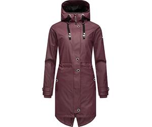 Navahoo Giacca impermeabile da donna con cappuccio Rainy Flower XS-3XL, vino, S