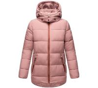 Navahoo Giacca invernale corta da donna, trapuntata, calda, con cappuccio rimovibile, in cotone, taglie XS-XXL, rosa scuro, XS
