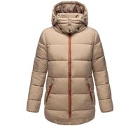Navahoo Giacca invernale corta da donna, trapuntata, calda, con cappuccio rimovibile, in cotone, taglie XS-XXL, tortora grigio, M