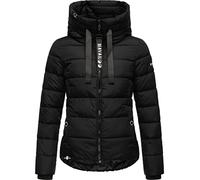 Navahoo Giacca invernale da donna calda trapuntata con colletto alto e cappuccio regolabile Amayaa, XS-XXL, Nero , M