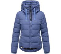 Navahoo Giacca invernale da donna calda trapuntata con colletto alto e cappuccio regolabile Amayaa XS-XXL, Blu violetto, S