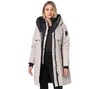 Navahoo Giacca invernale da donna di design, giacca invernale lunga con colletto alto B970