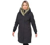 Navahoo Giacca invernale da donna di design, giacca invernale lunga con colletto alto B970, Nero , L