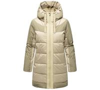 Navahoo Giacca invernale da donna, lunga, trapuntata, calda, con cappuccio, gattino in velluto, taglie XS-XXL, Grigio ghiaia, XL