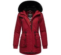 Navahoo Giacca Invernale Donna Corto Cappotto Parka Con Pelliccia Cappuccio Warm