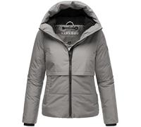 Navahoo Liebesküken XIV Giacca invernale da donna calda e trapuntata, in materiale riciclato, con fodera interna in pile e cappuccio, taglie XS-XXL, grigio., L