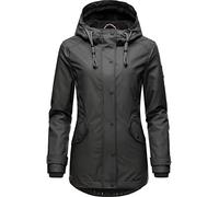 Navahoo Lindraa - Giacca invernale corta da donna, impermeabile, calda imbottitura, con cappuccio, taglie XS-3XL, Nero , XS