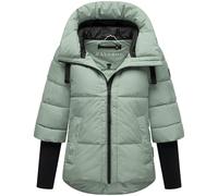 Navahoo Lotusherz XIV - Giacca invernale da donna moderna, calda, trapuntata con cappuccio e maniche a costine, taglie XS-3XL, L
