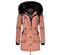 Navahoo, Luluna - Cappotto invernale da donna con pelliccia sintetica rimovibile, Prc, XS - XXL, terracotta, XS