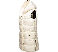 Navahoo Madilynaa - Gilet trapuntato invernale da donna, con cappuccio, taglie XS-XXL, bianco, XL
