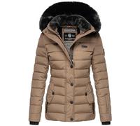 Navahoo Milianaa - Giacca trapuntata invernale da donna, calda, con cappuccio rimovibile, taglie XS-XXL, talpa, S