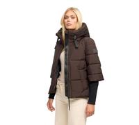 Navahoo Moderna giacca invernale da donna trapuntata, con cappuccio e maniche a costine, cuore di loto, XIV, XS-3XL