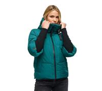 Navahoo Moderna giacca invernale da donna trapuntata, con cappuccio e maniche a costine, cuore di loto, XIV, XS-3XL