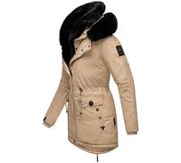 Navahoo Parka invernale da donna con doppio cappuccio in pelliccia sintetica Sweety Deluxe XS-XXL, talpa, L