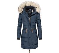 NAVAHOO Cappotto invernale 'Paula' écru / blu scuro, Taglia XL