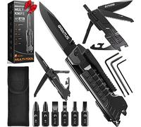 Navaja Multiusos 17en1 Herramientas Multiusos Cuchillo con Palillos para Encender Fuego, Abrelatas, Sierra, Silbato, Regalos para Hombres, Regalos Navidad, Regalo Papa