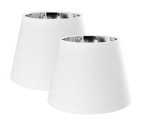 Navaris 2x Paralume Lampada Tessuto Bianco - Luce Tavolo Abatjour Lampadina E27
