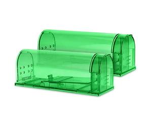 Navaris 2X Trappola per Topi e Piccoli roditori - Set trappole per catturare topolini Senza ucciderli - Mouse Trap Riutilizzabile Interno Esterno