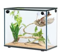Navaris Accessori Terrario - Amaca Rettili - Prodotti per Animali - per Drago Barbuto Geco Leopardino Iguana Camaleonte - con Corda Albero Finto Tralcio di Vite e Rampa di Legno