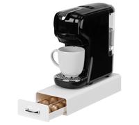Navaris Cassetto Porta Cialde Caffè - Cassettino Porta Capsule - Portacialde per Macchina da Caffè - Contenitore Salvaspazio Portacapsule - Ideale per Piccole Cucine - Crema