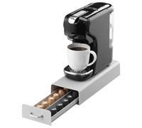 Navaris Cassetto Porta Cialde Caffè - Cassettino Porta Capsule - Portacialde per Macchina da Caffè - Contenitore Salvaspazio Portacapsule - Ideale per Piccole Cucine - Grigio