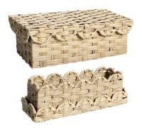 Navaris Cestini Portaoggetti Intrecciati - Set di 2x Cesto Portaoggetti - Ceste per Bagno Soggiorno Camera da Letto - Organizza Asciugamani Piccoli Cosmetici Profumi e Prodotti