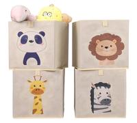 Navaris 4 Contenitori Armadio Salvaspazio - Box Bambini - Scatole Portaoggetti - Cesta Porta Giochi Compatibile con IKEA Kallax - Cesto Portagiochi per Cameretta Bambina Bambino