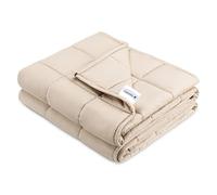 Navaris Coperta Rilassante con Pesi 135x200cm 8,8kg - Trapunta Ponderata Antistress per Stress Insonnia - Copertina Pesante 100% Cotone - Beige
