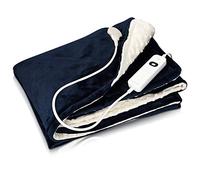 Navaris Coperta Termica Matrimoniale 180x130cm - Termocoperta Elettrica 3 Livelli Riscaldamento - Scaldaletto Spegnimento Automatico - Blu/Bianco