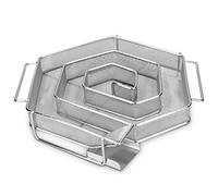 Navaris Generatore Fumo Freddo Affumicatore - Smoker Box BBQ 21x18x4cm Acciaio Inox - Scatola Affumicatrice Carne Pesce per Forno Griglia - a Spirale