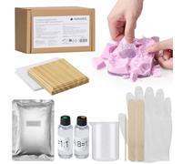 Navaris Gesso per Stampi - Kit Calco Mani Piedi Bambino - Alginato per Calchi Manine Piedini Bebè - Calco Neonato Mano e Piede - Impronta Manina Piedino Bimbo