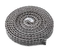 Navaris Guarnizione Stufa a Pellet - 2 m - Guarnizione Vetro Camino a Legna - Isolante Termico Alte Temperature - Nastro Autoadesivo in Fibra di Vetro per Sportello Termocamino Forno Caldaia